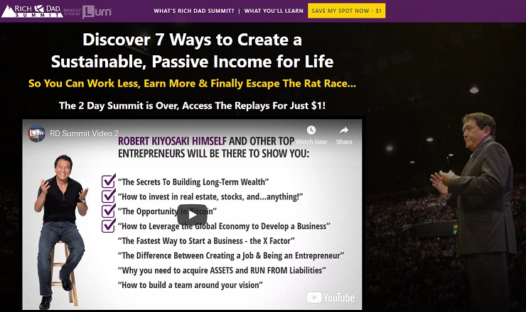 Rich Dad Summit Review: Does This Worth A Try? (7 Passive Income)